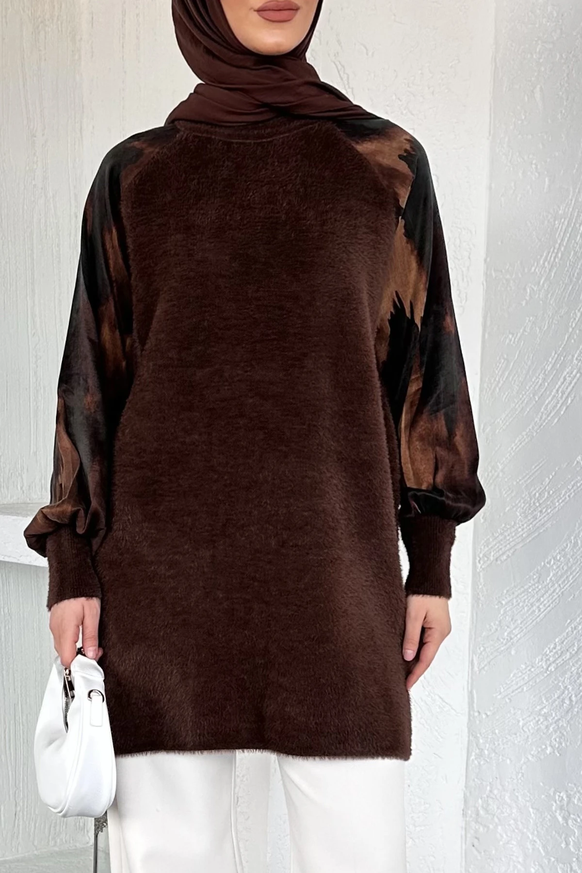 Kadın Kolları Kumaş Tunik