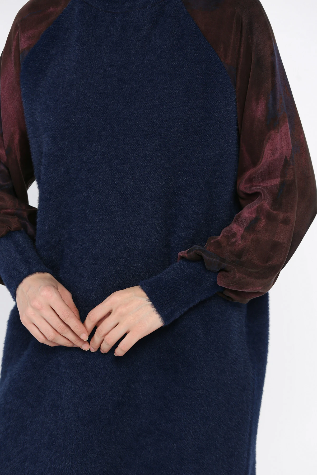 Kadın Kolları Kumaş Tunik