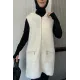 Kadın Kısa Kol Fermuarlı Yelek