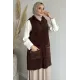 Kadın Kısa Kol Fermuarlı Yelek