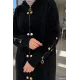Kadın Fermuar Ve Düğme Detaylı Uzun Ceket