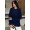 Kadın Zikzak Desenli Uzun Ceket