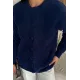 Kadın Zikzak Desenli Uzun Ceket
