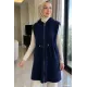 Kadın Omuzlu Fermuarlı Kapşonlu Yelek