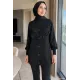 Kadın Fırfırlı Triko Ceket
