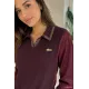 Kadın Gömlek Yaka Taşlı Bluz