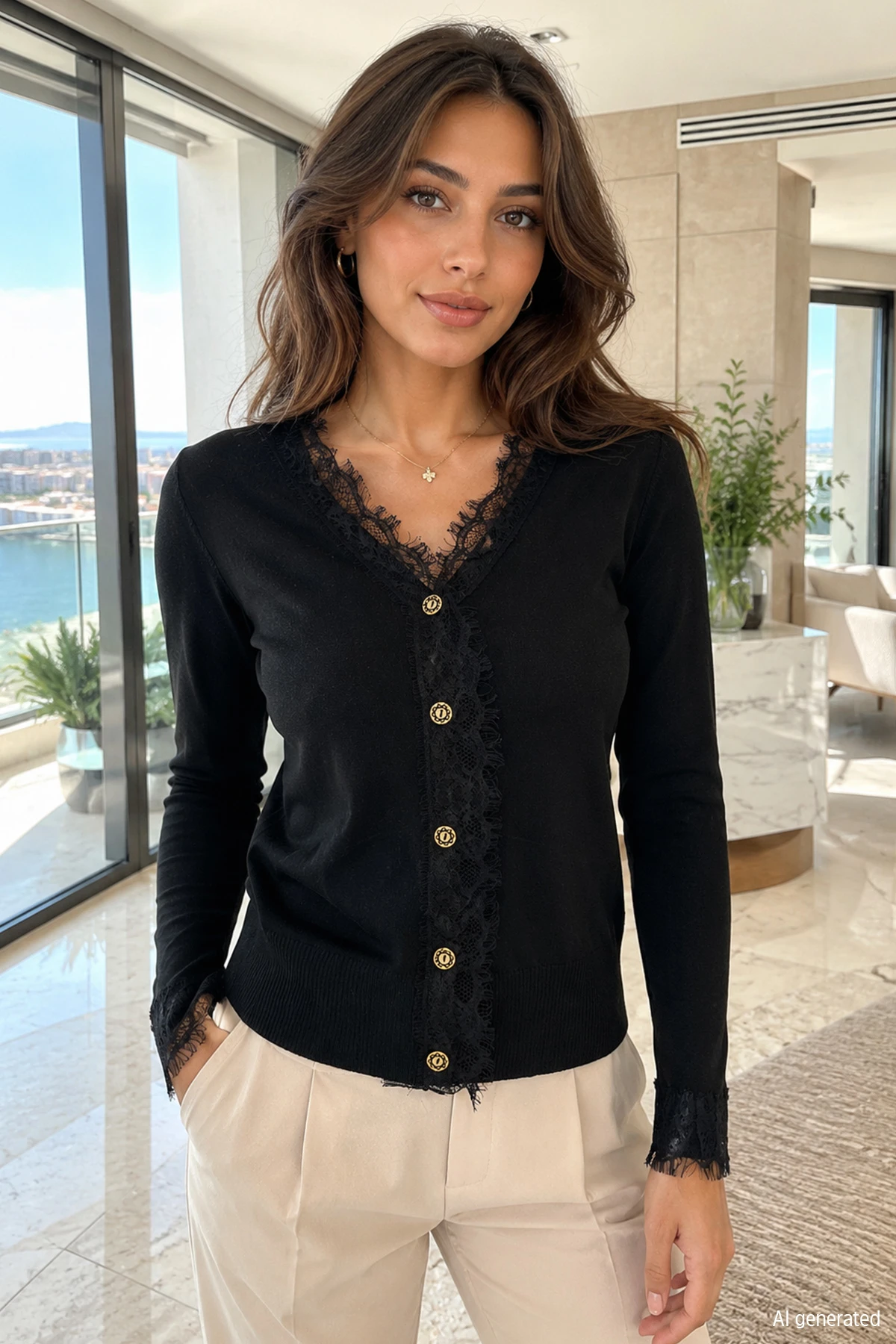 kadın DANTELLİ HIRKA