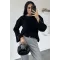 Kadın Yakası Taşlı Bluz