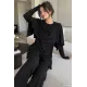 Kadın Top Desenli Pelerinli Takım