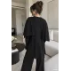 Kadın Top Desenli Pelerinli Takım