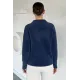 Kadın Gömlek Yaka Üç Düğmeli Bluz