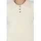 Kadın Gömlek Yaka Üç Düğmeli Bluz