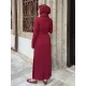 Kadın Önü Düğmeli Uzun Elbise