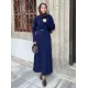 Kadın Önü Düğmeli Uzun Elbise