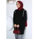 Kadın Omuzları Taşlı Tunik