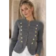 Düğmeli Blazer Kısa Ceket