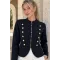 Düğmeli Blazer Kısa Ceket