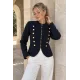 Düğmeli Blazer Kısa Ceket