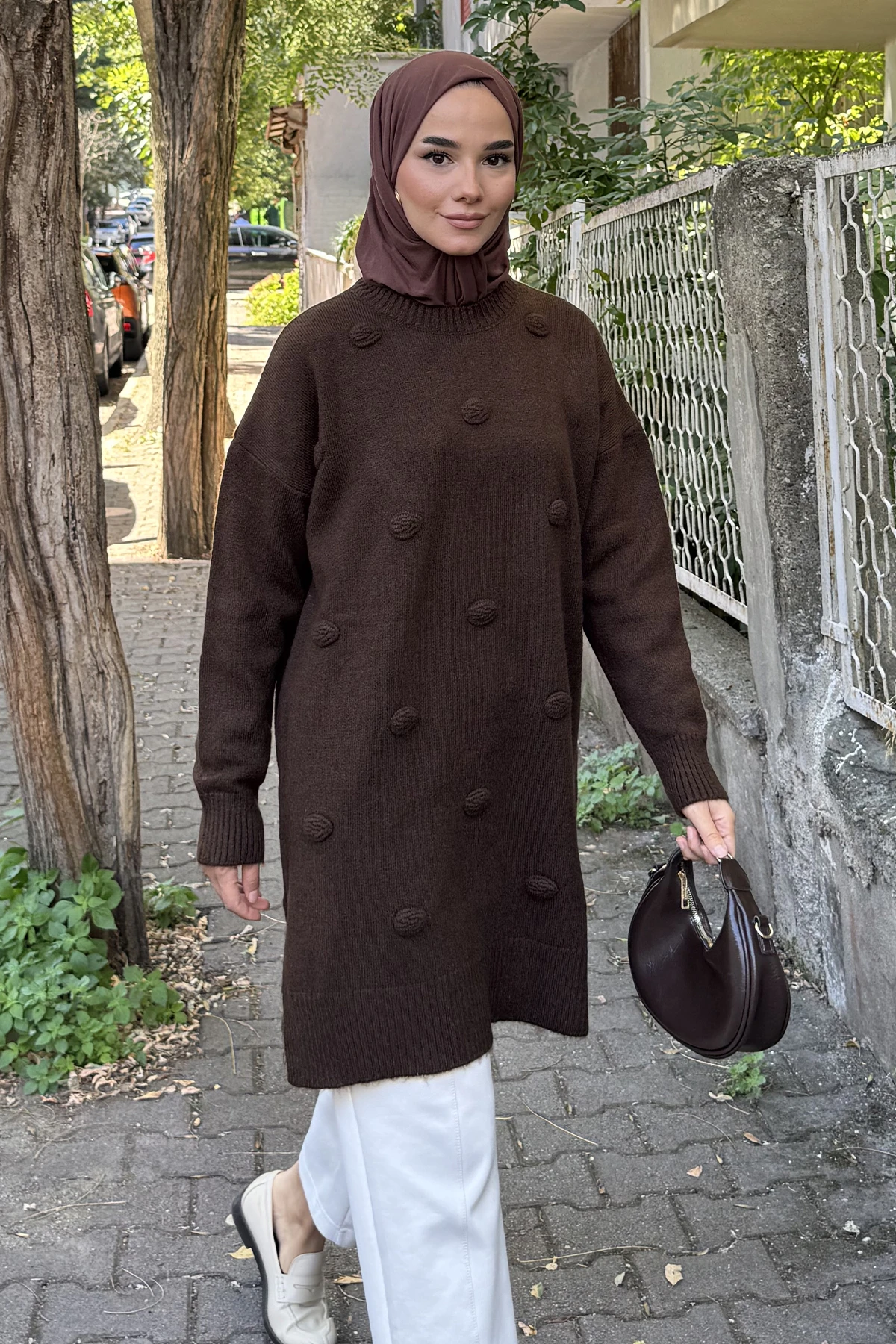Kadın Kendinden Desenli Tunik