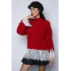 Kol Ucu Ve Etek Ucu Dantelli Bluz