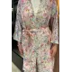 Kadın Çiçek Desenli Kimono Takım