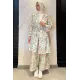 Kadın Çiçek Desenli Kimono Takım