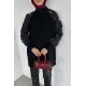 Kadın Kolu Kumaş Nakış Detaylı Tunik