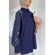 Kadın Kolu Kumaş Nakış Detaylı Tunik