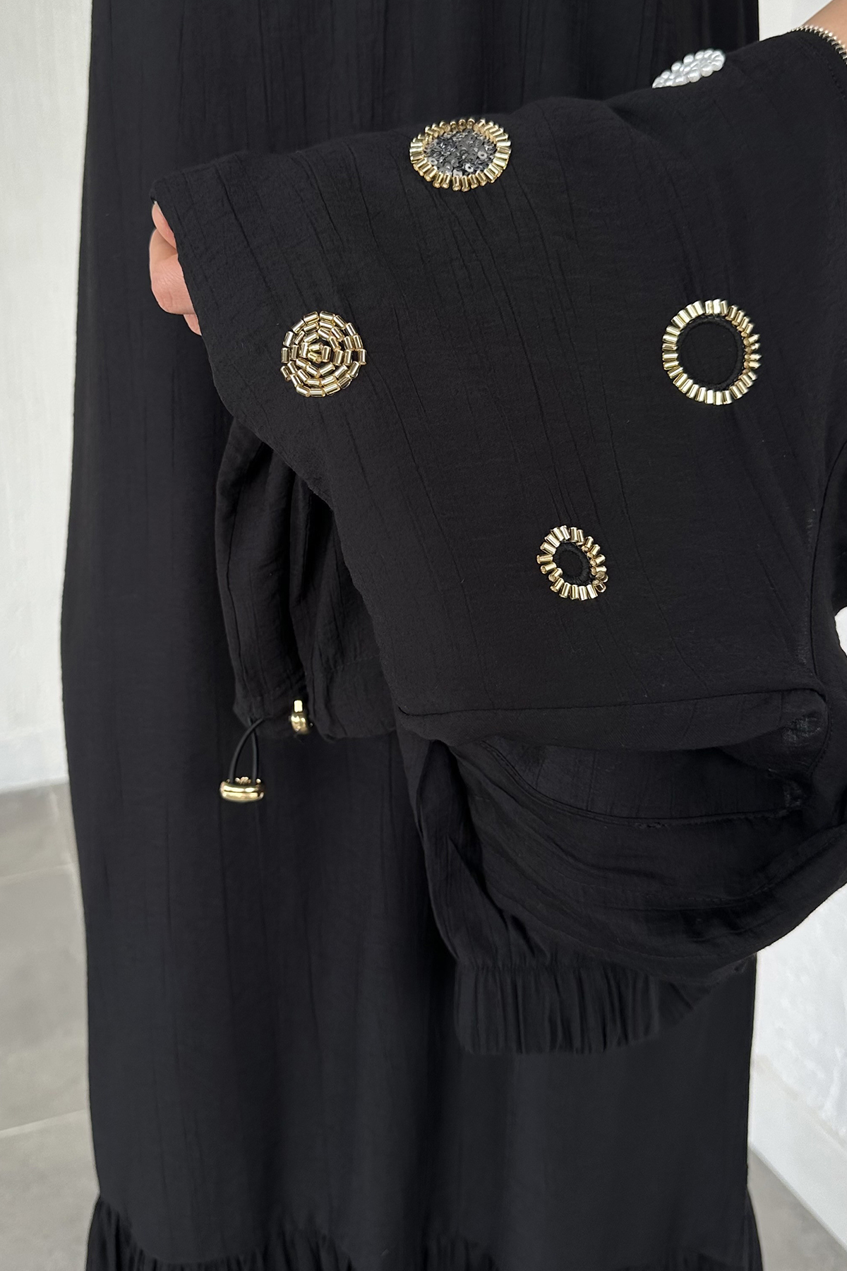 Kadın Ceketi Taşlı Elbise İkili Takım