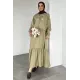 Kadın Ceketi Taşlı Elbise İkili Takım