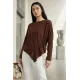 Kadın Bel Yükarı Doğru Büzgülü Bluz