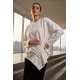 Kadın Bel Yükarı Doğru Büzgülü Bluz