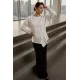 Kadın Bel Yükarı Doğru Büzgülü Bluz