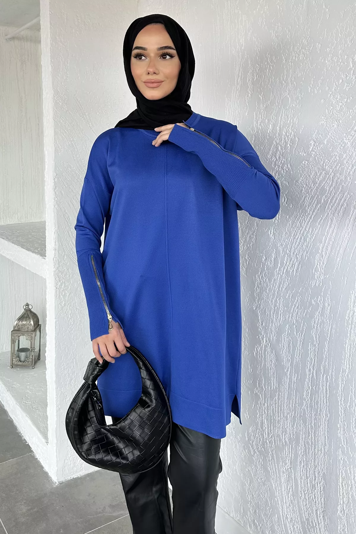 Kadın Kol Fermuarlı Tunik