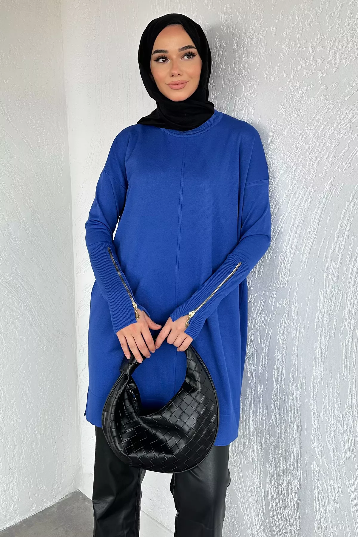 Kadın Kol Fermuarlı Tunik