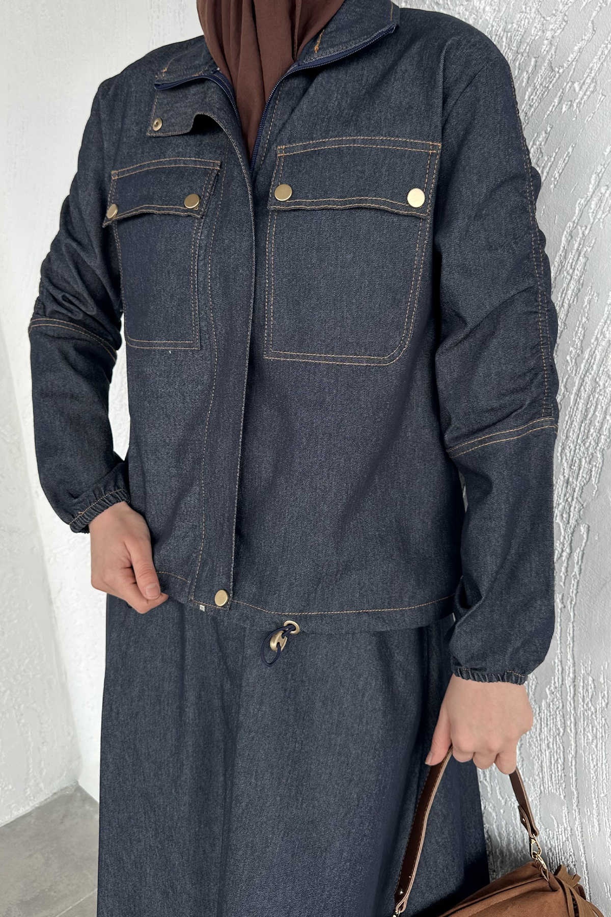 Kadın Etekli Jean Takım