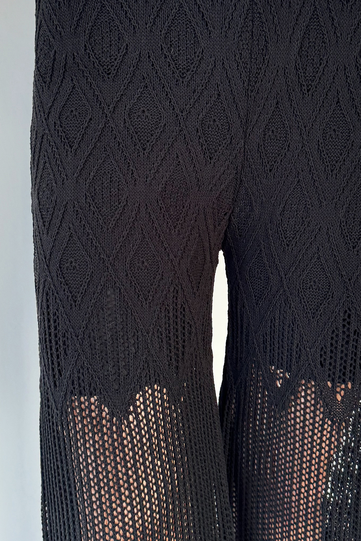 Kadın Baklava Desenli Bağlamalı Pantolon