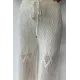 Kadın Baklava Desenli Bağlamalı Pantolon