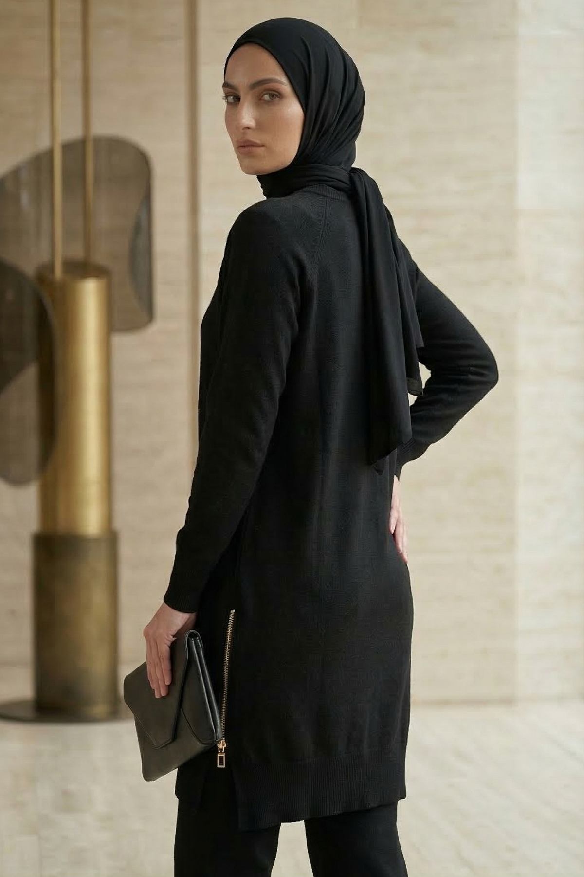 Kadın Yanı Fermuarlı Tunik