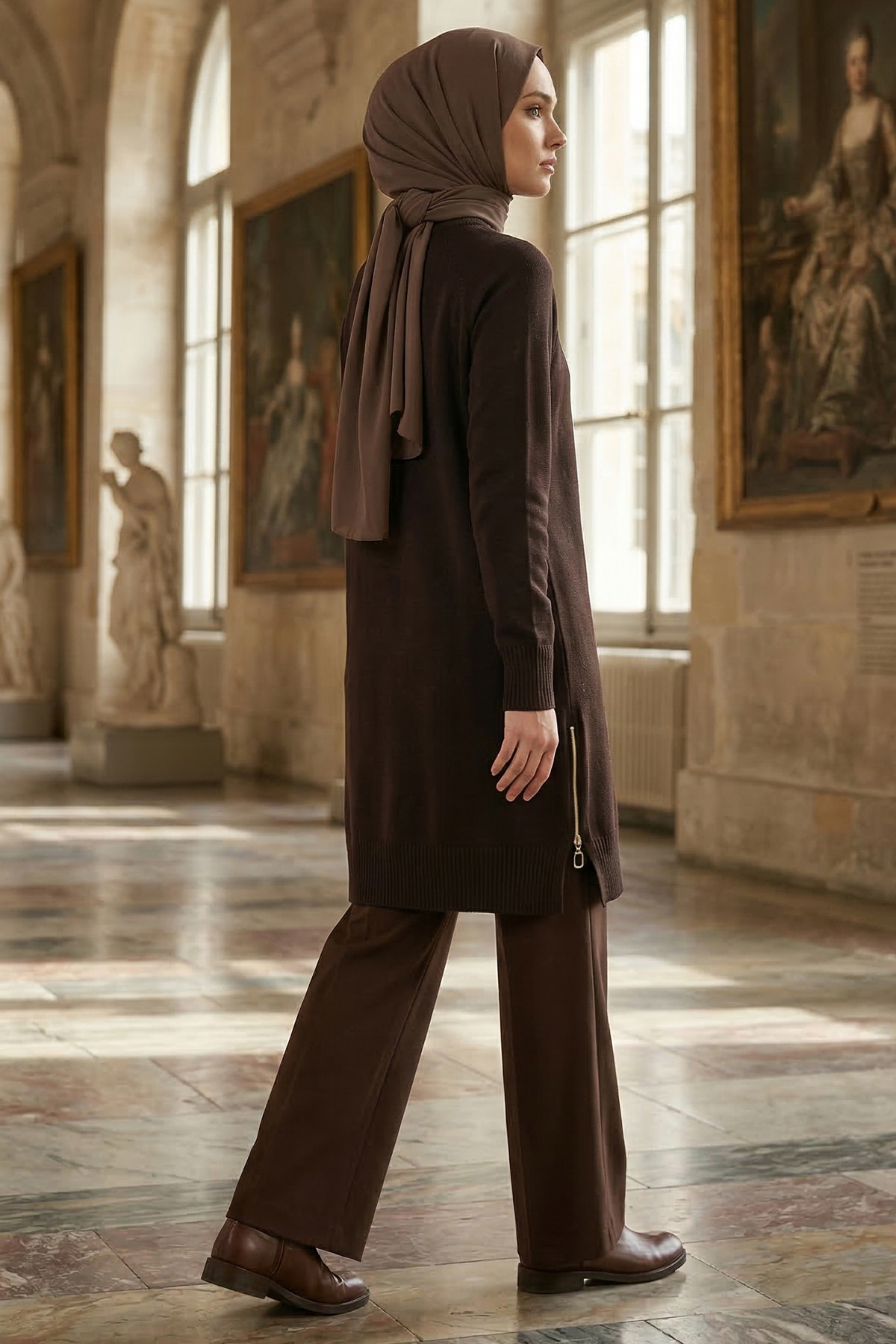 Kadın Yanı Fermuarlı Tunik