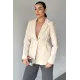 Kadın Piliseli Blazer Ceket
