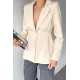 Kadın Piliseli Blazer Ceket