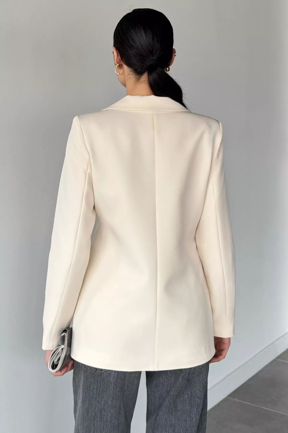 Kadın Piliseli Blazer Ceket