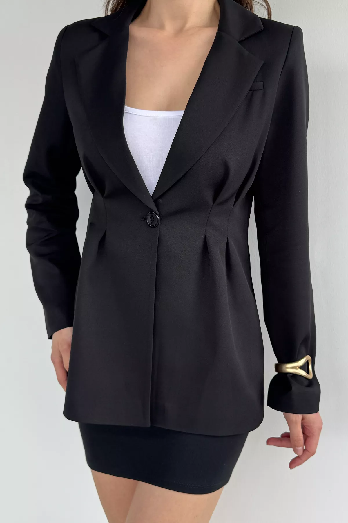 Kadın Piliseli Blazer Ceket