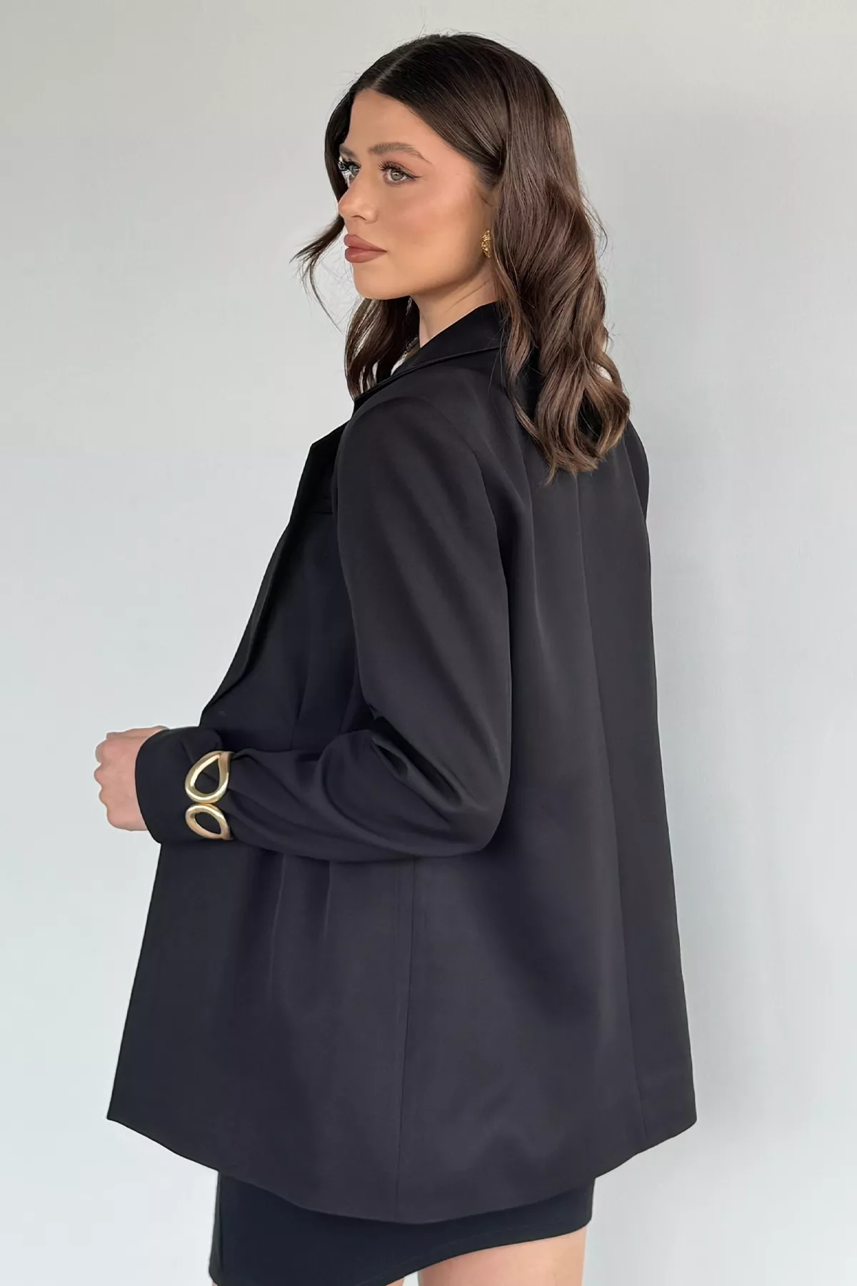 Kadın Piliseli Blazer Ceket