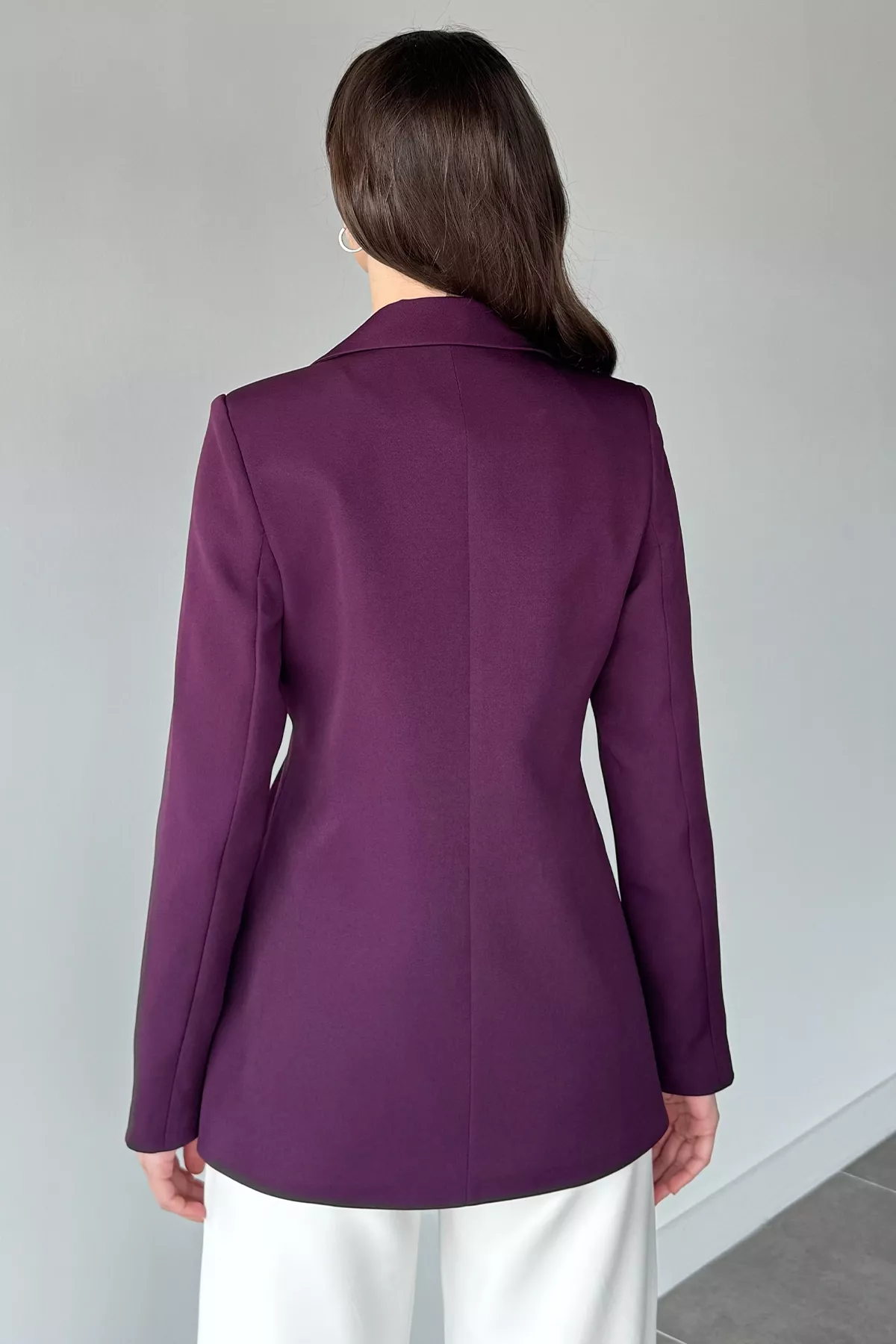 Kadın Piliseli Blazer Ceket