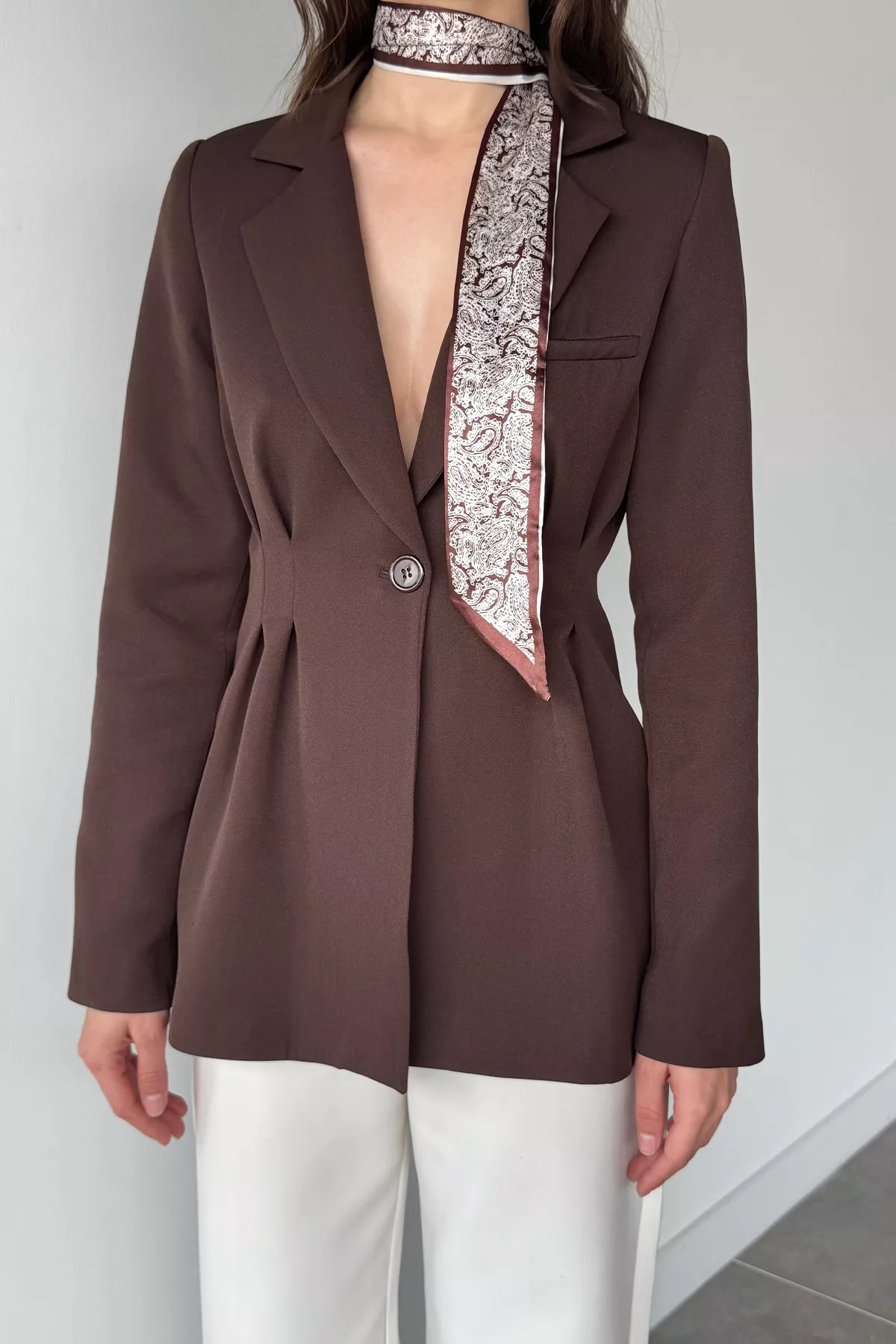 Kadın Piliseli Blazer Ceket