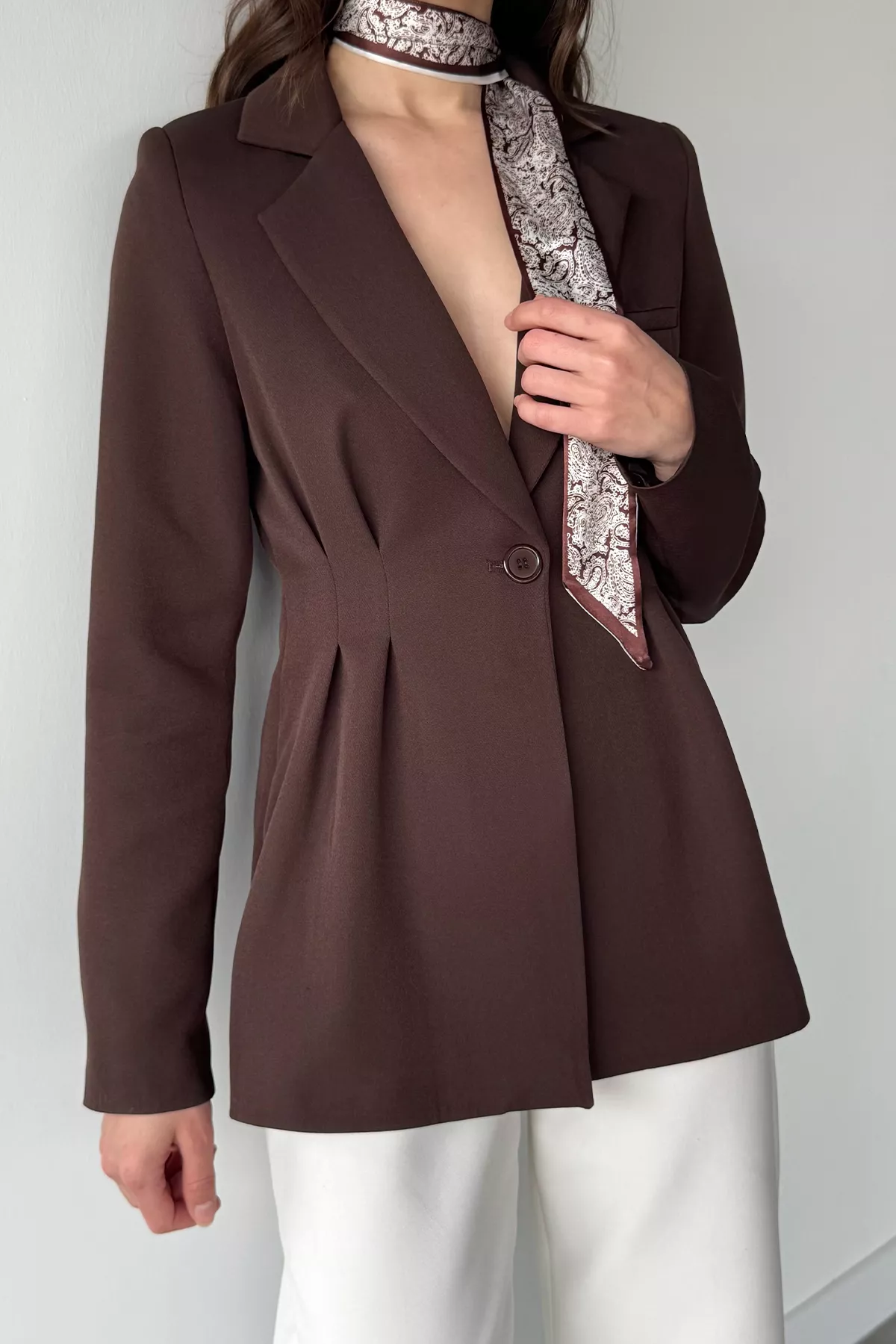 Kadın Piliseli Blazer Ceket