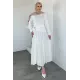 Kadın Dantel Bel Büzgülü Elbise