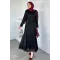 Kadın Dantel Bel Büzgülü Elbise